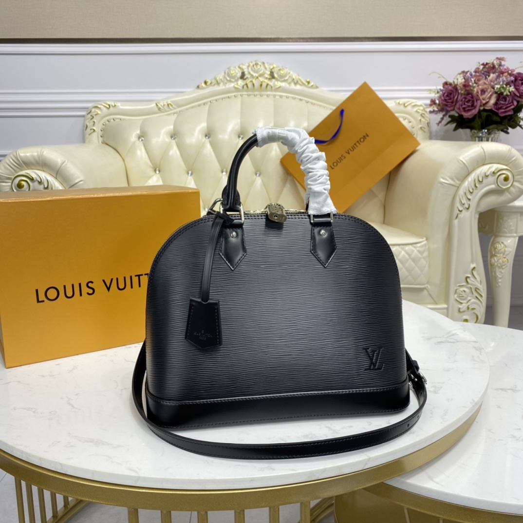 Louis Vuitton ALMA PM Epi Leather Handbag M40302 Black